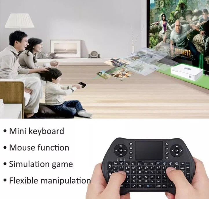 New 2.4G Wireless Keyboard with Touchpad Mouse Backlit USB Mini Black - Image 3 of 4