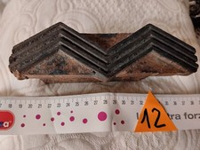 ANTICO TIMBRO STAMPO IN LEGNO PER STOFFE E TESSUTI INTAGLIATO A MANO