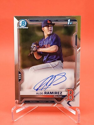 Aldo Ramirez 2021 Bowman Chrome #CPA-ARA 1st Bowman Base Auto Red Sox Prospect