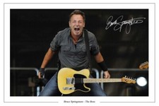 BRUCE SPRINGSTEEN SIGNED PHOTO PRINT AUTOGRAPH MUSIC BORN IN THE USA
