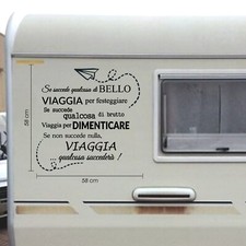 Adesivo camper frase viaggi frase personalizzata grafiche per fiancate a0722
