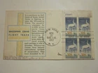 US COVER WHOOPING CRANE FDC SCOTT 1098 PLATE BLOCK 25867 FLIGHT TRACKCACHET RARE