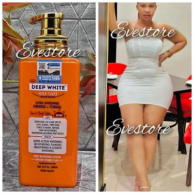 Deep White Half-C Body Lotion. Spf 50. Extra Whitening & Firming 500ml X 1 