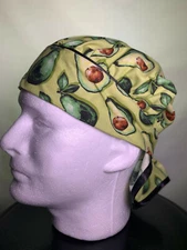 RN Cap Medical Surgical Scrub Nurse Hat Chef Bandana Headpiece HandMade USA