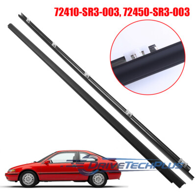 2PCS Outer Window Door Molding Set RH & LH Fit for Honda Civic EG6 EG4 1992-1995
