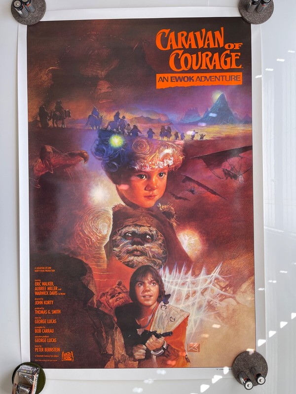 Caravan of Courage An Ewok Adventure 1985 One-sheet 41 x 27 ORIGINAL VINTAGE NEW