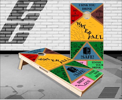 Drinking Game Waterfall Cornhole Boards Bean Bag Toss Game