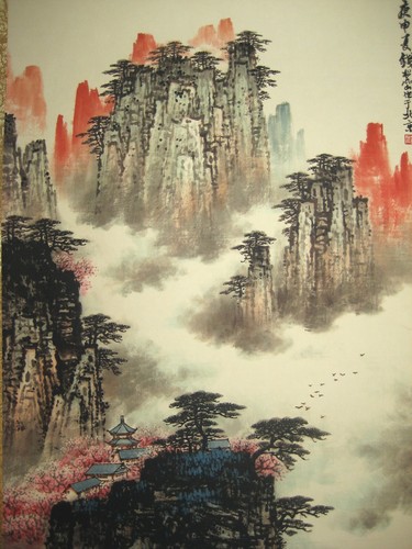 Chinese Old Antique painting scroll about Landscape Rice paper by Qian Songyan - Picture 4 of 9