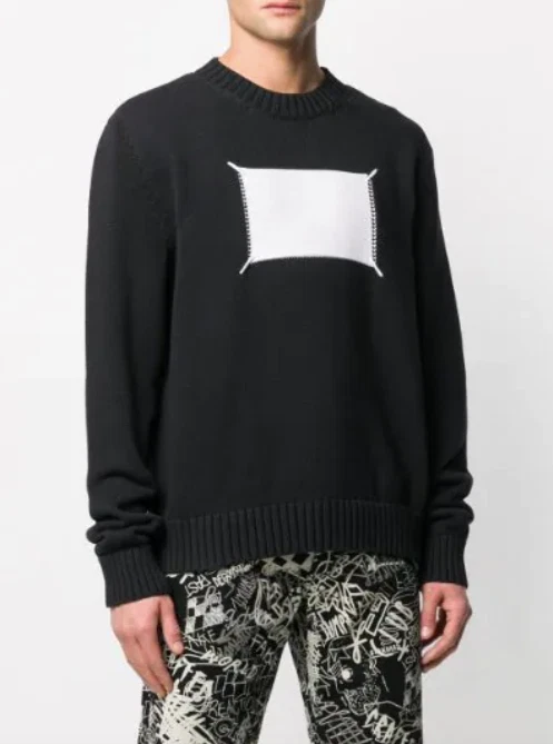Maison Margiela Sweater Mens Sz 48 Memory Of Logo Label Cotton