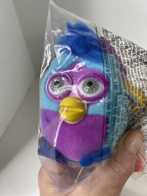 Vintage 2000 McDonalds Furby Plush Clips Happy Meal Toy #6 Monkey Fob Hang