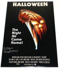 BRIAN ANDREWS SIGNED AUTHENTIC 'HALLOWEEN' TOMMY DOYLE 12x18 POSTER B COA PROOF