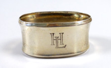Serviettenring aus 800  Silber mit Monogramm HL