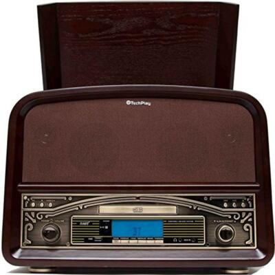 TECHPLAY TCP9560 COMPACT SHELF STEREO SYSTEM RECORD PLAYER BLUETOOTH CD RADIO