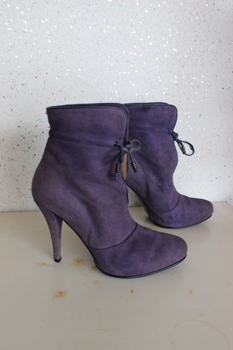 Bottines Maison ERNEST en daim violet T 37,5 bon état - Photo 9 sur 14