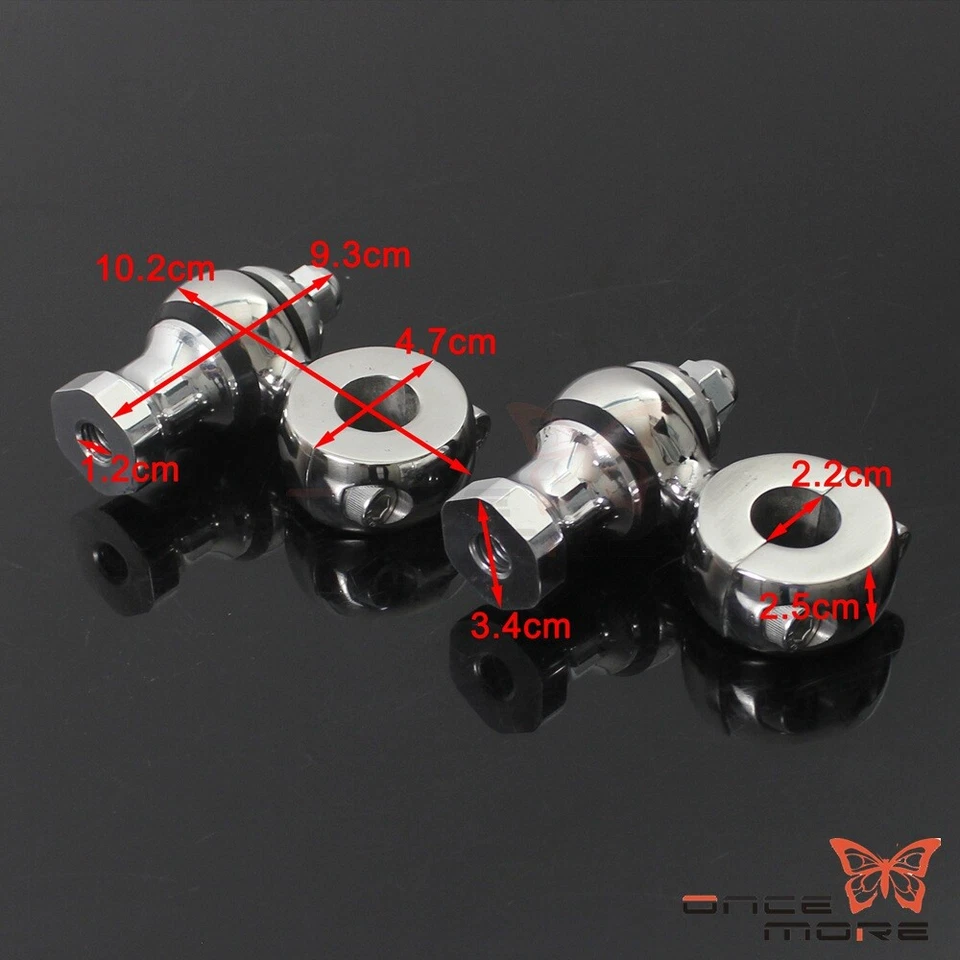 Elevador de manillar de aluminio con abrazaderas universal para motocicleta abrazadera de manillar de 7/8" Foto 2 de 4