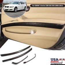 4carbon Fiber Interior Door Panel Cover Trim For Bmw 3 Series E90 E92 E93 05-12