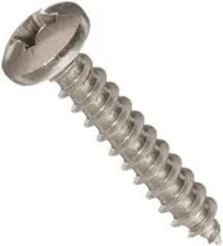 1" x #8 Phillips Pan Head Sheet Metal Screw Stainless Steel (100)