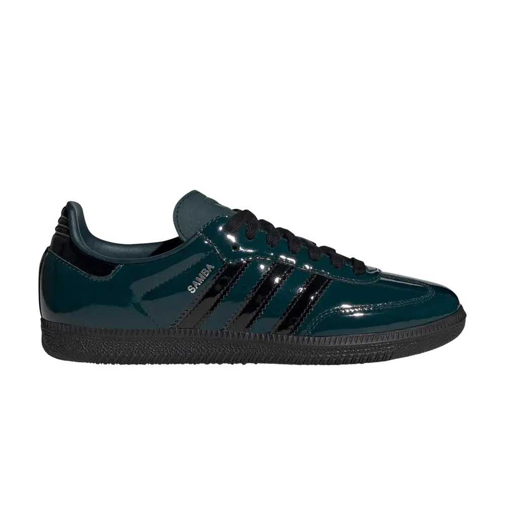 adidas Samba OG Black Silver Green W for sale | eBay