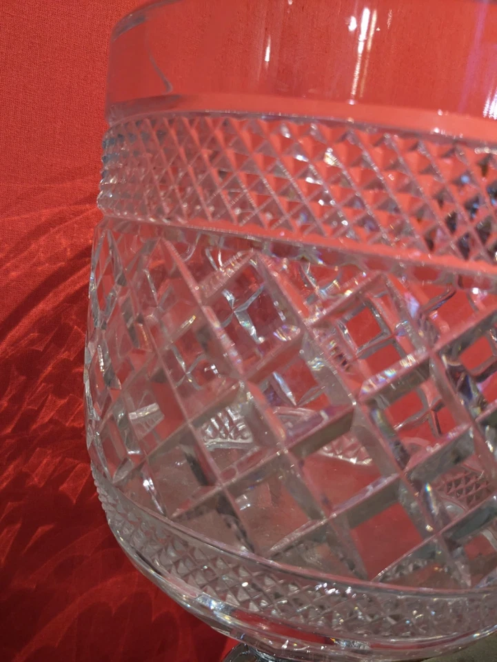 Grande coupe de mariage en cristal ancienne cristallerie verre verrerie déco  - Photo 4/4