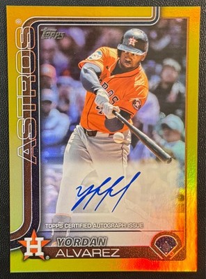 2025 Topps YORDAN ALVAREZ AUTO /50 Real One - Gold Foil #244, EX
