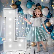 Marquee Letters 3 Feet Tall Cool White Light Up "L" Party Decoration Birthdays