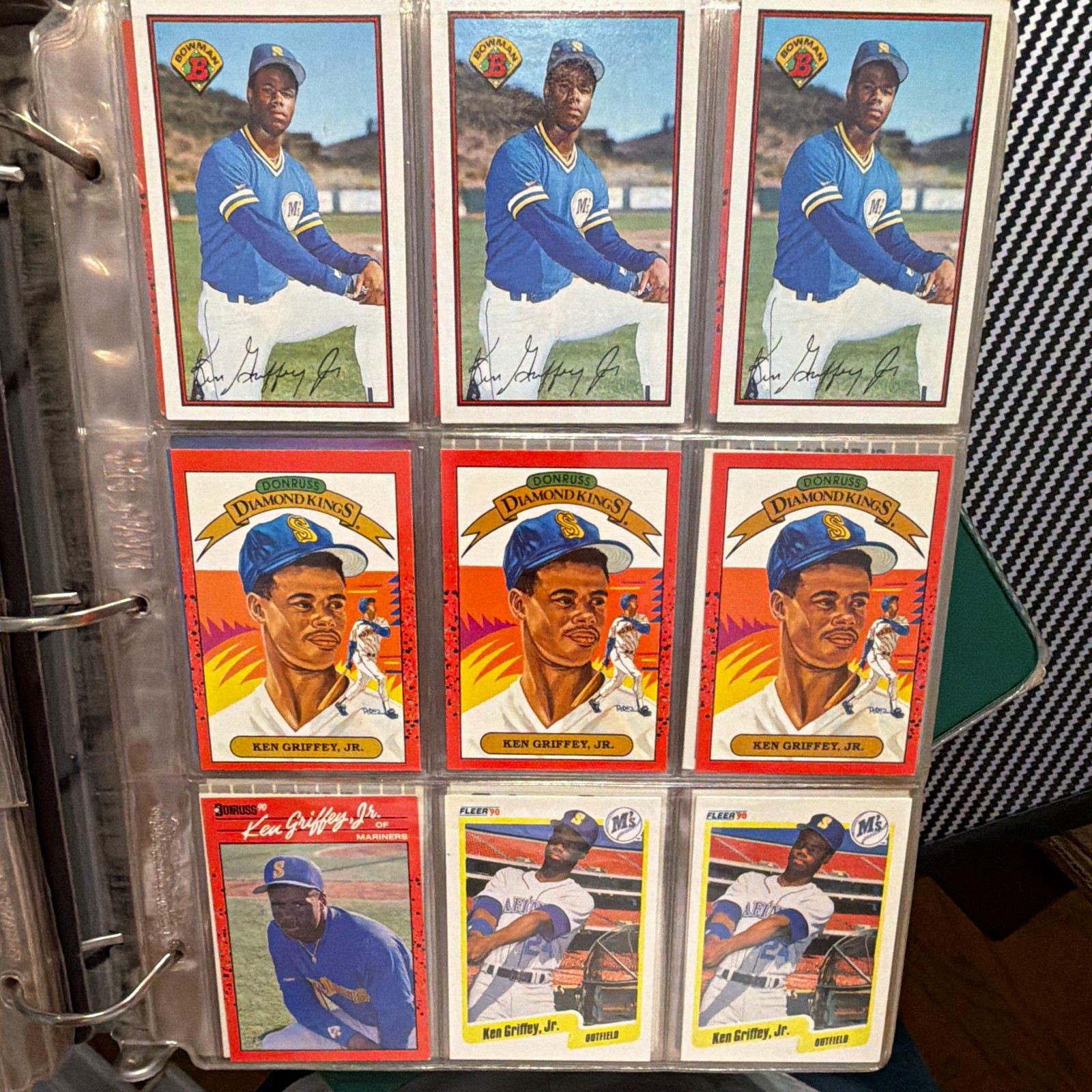 Ken Griffey Jr Seattle Mariners 1990 Topps/Donruss/Fleer/Upper Deck Lot 25