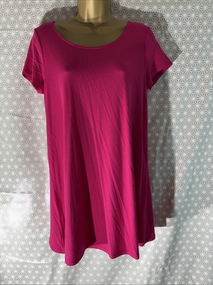 Brandneu mit Etikett George UK 10 Hot Pink Kurzarm Rundhals Freizeit Stretch T-Shirt Top
