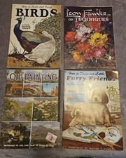 VTG Lot 4 Walter Foster Art Instruction Books, Oil, Birds, Animals  Techniques
