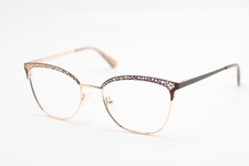 NEW NICOLE MILLER CAPELLA C02 BROWN GOLD AUTHENTIC EYEGLASSES 52-18