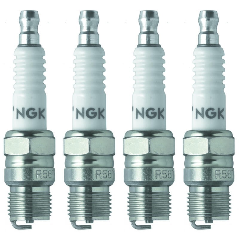 NGK Spark Plug 3249 4-PACK V-Power R5673-8 14mm Copper/Nickel, Tapered, 8