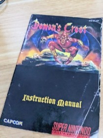 D1 Demon's Crest Instruction Manual (Super Nintendo) Booklet Only Authentic