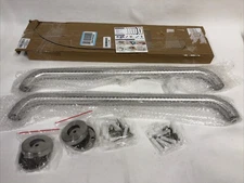 2X Satin Brushed Nickel Shower Grab Bars 24 Inch With Hardware