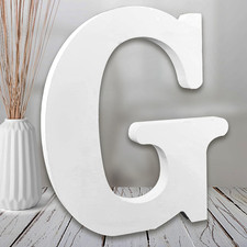 8 Inch White Wood Letters, Unfinished Wooden Letters for Wall MAGA Decorative St