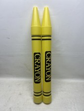 SET OF YELLOW CRAYON COIN BANKS
