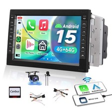 4G+64GB Android 15 Autoradio Carplay Navi Für VW Polo 9N Golf 4 Passat B5 T5 KAM