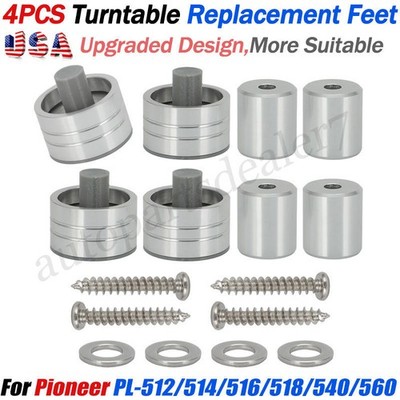 4X Vintage Turntable Replacement Feet Pad for Pioneer PL-512/514/516/518/540/560