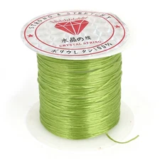Green Elastic Stretch Beading String Thread Cord Wire 1mm for Jewelry Making