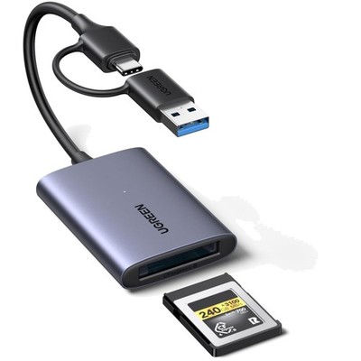 CFexpress USB-C Kartenleser 10Gbps, USB-A & C, 1250MB/s, Aluminium