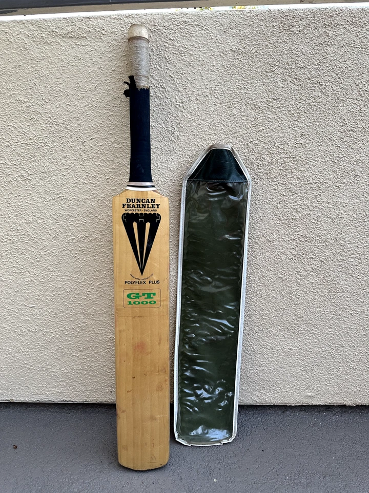 Taco de críquete raro vintage Duncan Fearnley GT 1000 inglês Willow (era 1970) -SH - Imagem 3 de 4