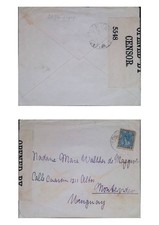 O) 1913 NETHERLANDS, CENSORSHIP, QUEEN WIHELMINA 12c blue, CIRCULATED COVER TO U
