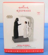 2016 Hallmark Star Wars Royal Or Rebel Ornament - Darth Vader And Princess Leia