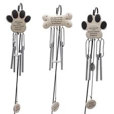 Pet Hanging Wind Chime with Heartfelt Sentiment Message - Choose Design
