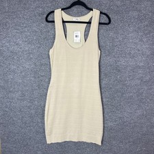 NEW Vintage Guess Sweater Dress XL Racerback Knit Textured Tank Dress NWT