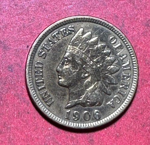 1906 US Indian Head Cent! VF Details! Old US Coin!