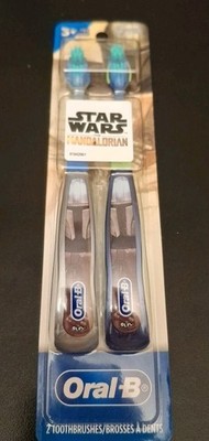 Star Wars The Mandalorian ORAL-B Set of 2 Manual Tooth Brushes Extra Soft NEW