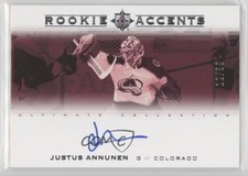 2021 Upper Deck Ultimate Collection Rookie Accents 12/99 Justus Annunen Auto 8vd