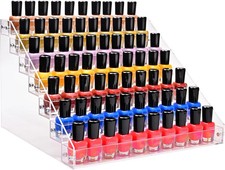 7 Tiers Layers Organizer Rack Stand Holder Large Capacity Acrylic Clear for Nail
