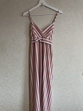 Traffic People Red & White Striped Maxi Dress Size 12-14
