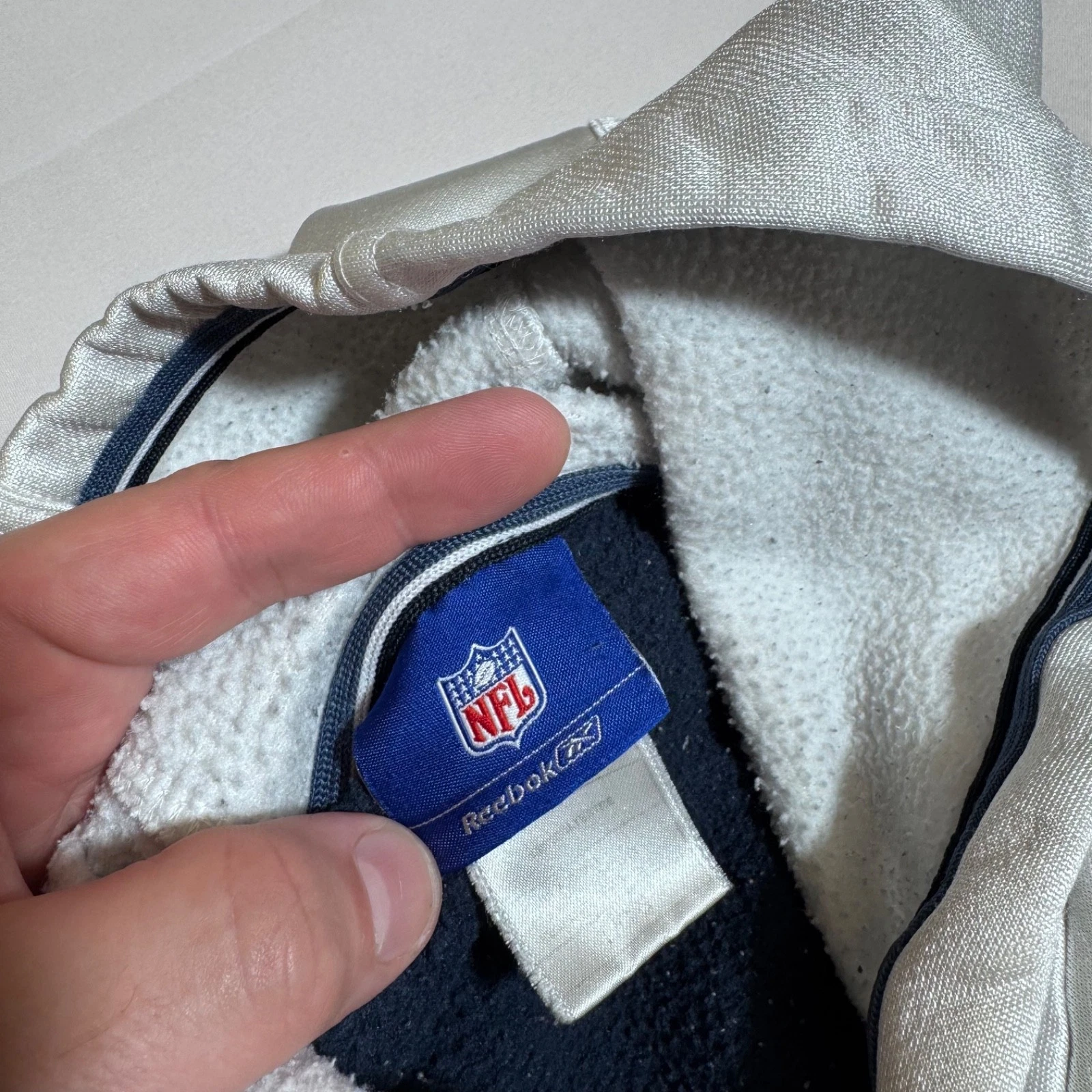 Reebok, vintage hoodie, NFL, Seahawks, graphic, logo, white, male, Large - product detail image 2