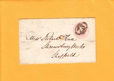 Victoria Postal Envelope 1850 Grid Cancel #75 Cover See Images Z29